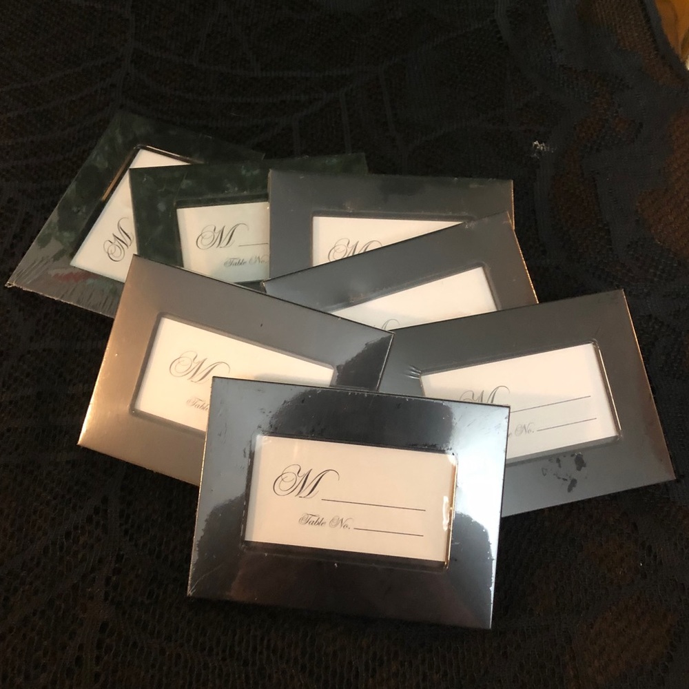 (7) Mini Black Frames for Name Cards